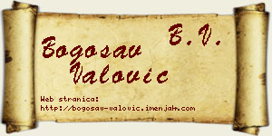 Bogosav Valović vizit kartica